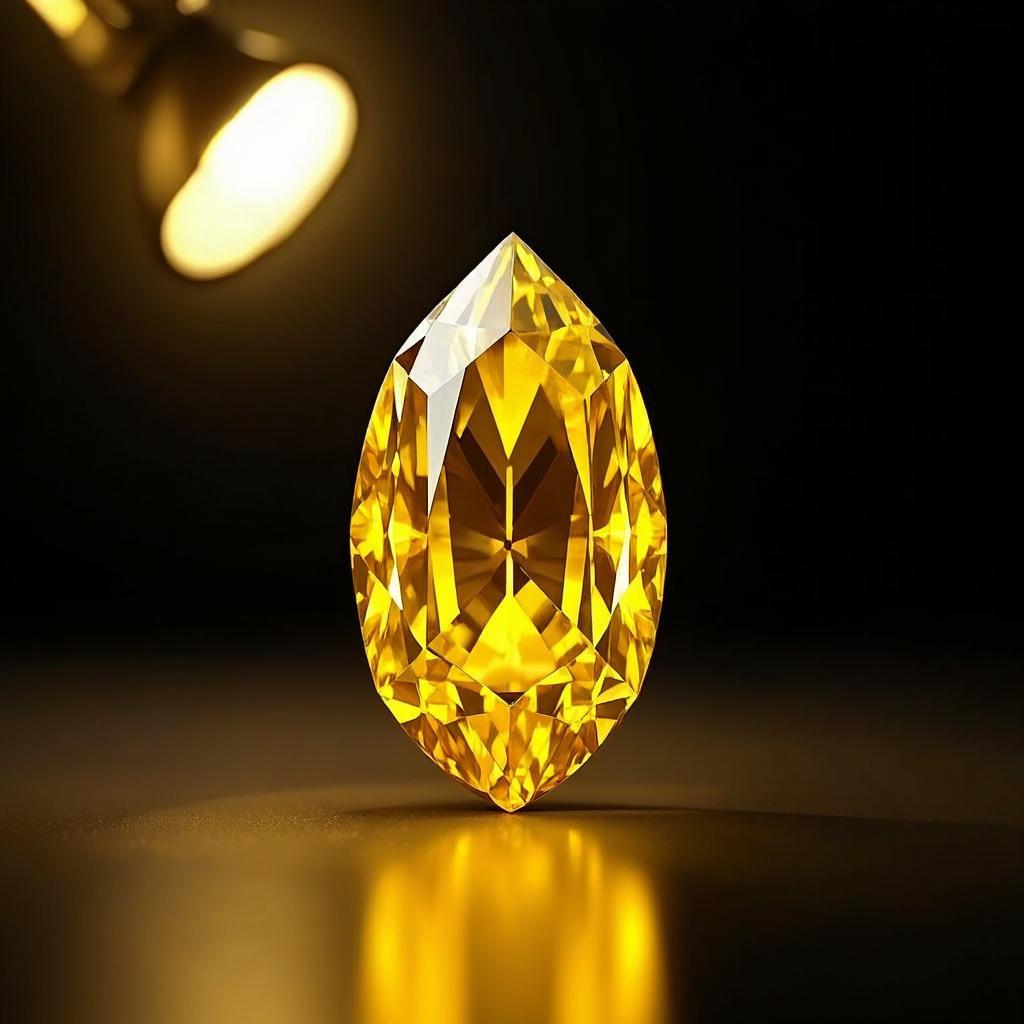 1.00ct Fancy Yellow Pear